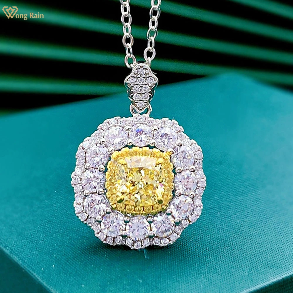 Wong Rain, 100% Стерлинговое Серебро 925 пробы, Moissanite, 6*6 мм, романтическая Милая подвеска, ожерелье для женщин, ювелирные украшения
Wong Rain, 100% Стерлинговое Серебро 925 пробы, Moissanite, 6*6 мм, романтическая Милая подвеска, ожерелье для женщин, ювелирные украшения