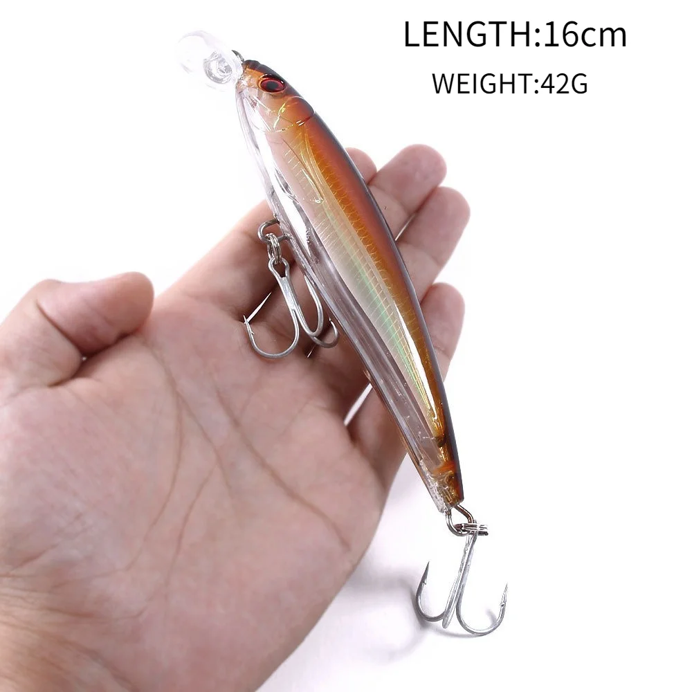 New long shot Minoruya bait bionic fake bait laser Minoru hard bait 10 color hook 16cm-42g
New long shot Minoruya bait bionic fake bait laser Minoru hard bait 10 color hook 16cm-42g