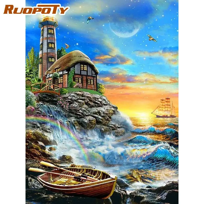 RUOPOTY Frame Diy Painting By Numbers Acrylic Wall Art Picture Lighthouse Scenery Coloring By Numbers For Diy Gift Artwork 60x75
RUOPOTY Frame Diy Painting By Numbers Acrylic Wall Art Picture Lighthouse Scenery Coloring By Numbers For Diy Gift Artwork 60x75