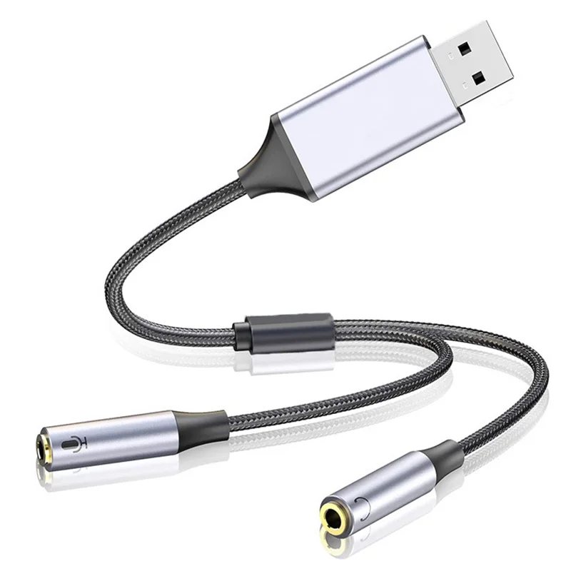 2-в-1 USB-адаптер для наушников 3,5 мм
2-в-1 USB-адаптер для наушников 3,5 мм