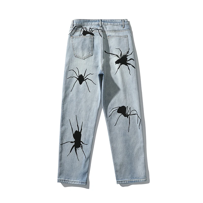 Harajuku Spider Embroidery Washed Retro Mens Jeans Straight High Street Oversize Ripped Denim Trousers Loose Hip Hop Jean Pants
Harajuku Spider Embroidery Washed Retro Mens Jeans Straight High Street Oversize Ripped Denim Trousers Loose Hip Hop Jean Pants