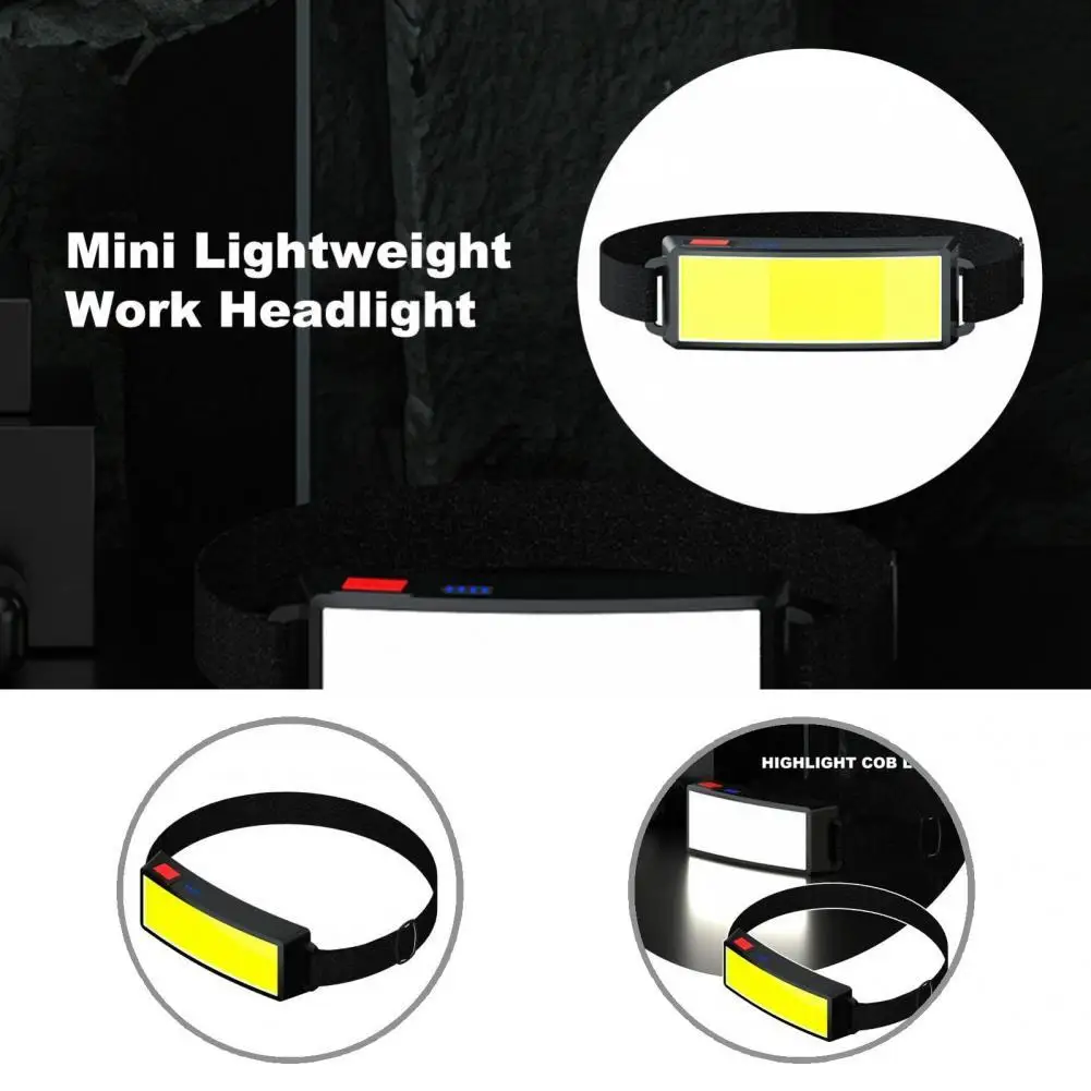 Удобный современный пластиковый суперъяркий налобный фонарь COB, легкий водонепроницаемый налобный фонарь для походов 
Удобный современный пластиковый суперъяркий налобный фонарь COB, легкий водонепроницаемый налобный фонарь для походов