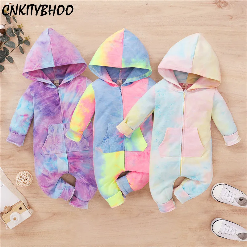 Baby's Rompers zipper Tie-dye Hooded Jumpsuit For baby Clothes Toddler Soft Casual Long Sleeve Overalls
Baby's Rompers zipper Tie-dye Hooded Jumpsuit For baby Clothes Toddler Soft Casual Long Sleeve Overalls