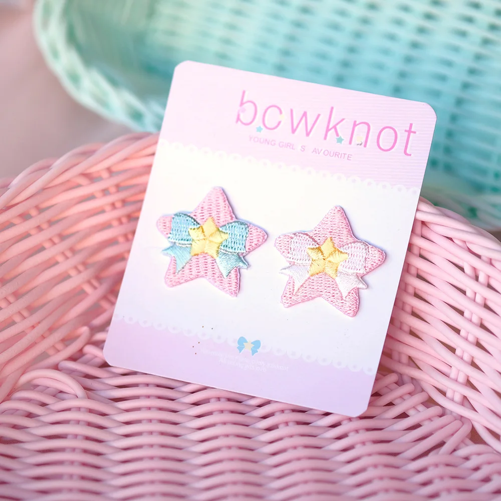 AHYONNIEX 1 Pair Embroidered Cute Star Bowknot Patches Clothes Bags DIY Applique Embroidery Parches Iron On Patch for Clothes
AHYONNIEX 1 Pair Embroidered Cute Star Bowknot Patches Clothes Bags DIY Applique Embroidery Parches Iron On Patch for Clothes