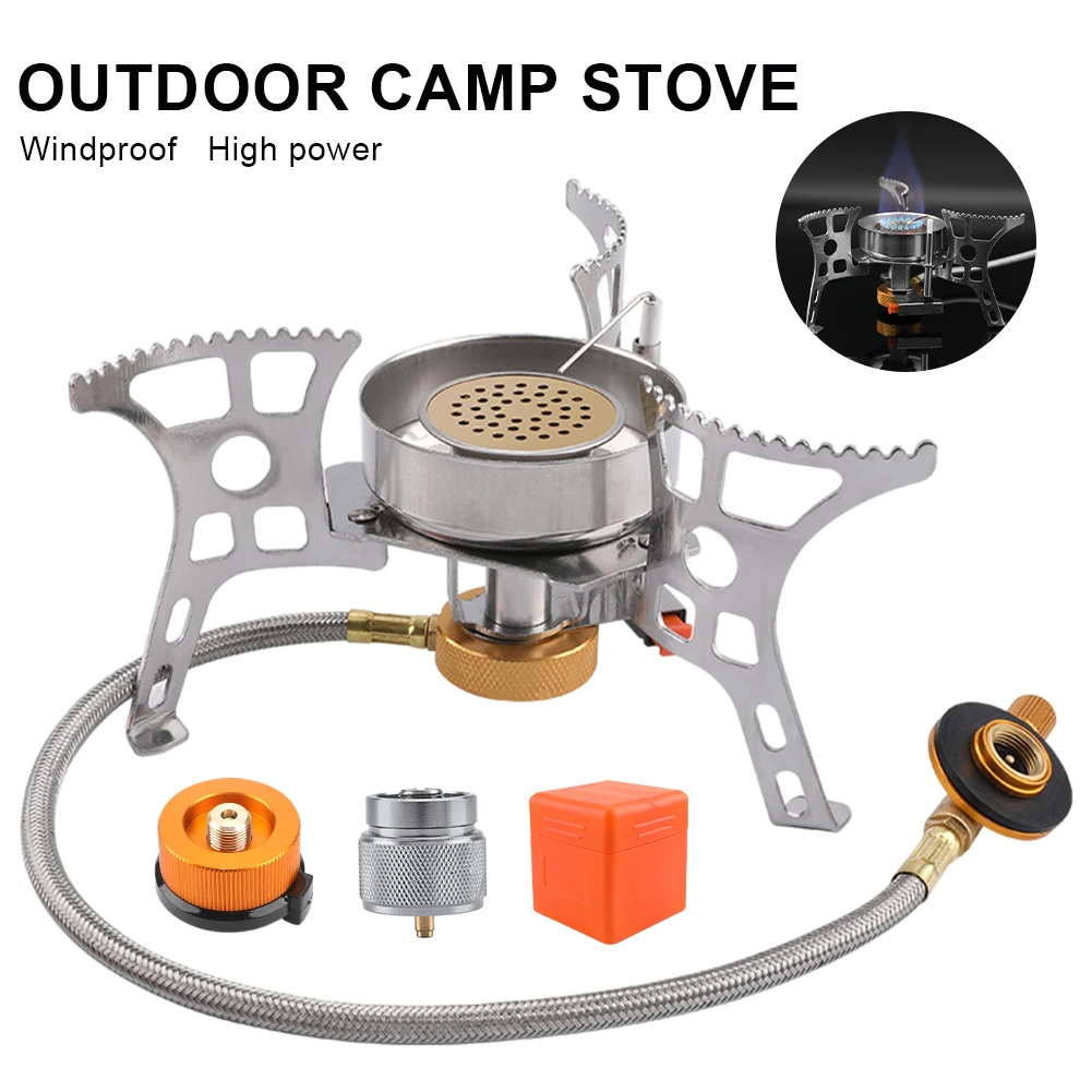 Outdoor Gas Stove Camp Stove Piezo Ignition Windproof Camping Picnic Gas Burner Folding Portable Backpacking Hiking Gas Stove
Outdoor Gas Stove Camp Stove Piezo Ignition Windproof Camping Picnic Gas Burner Folding Portable Backpacking Hiking Gas Stove