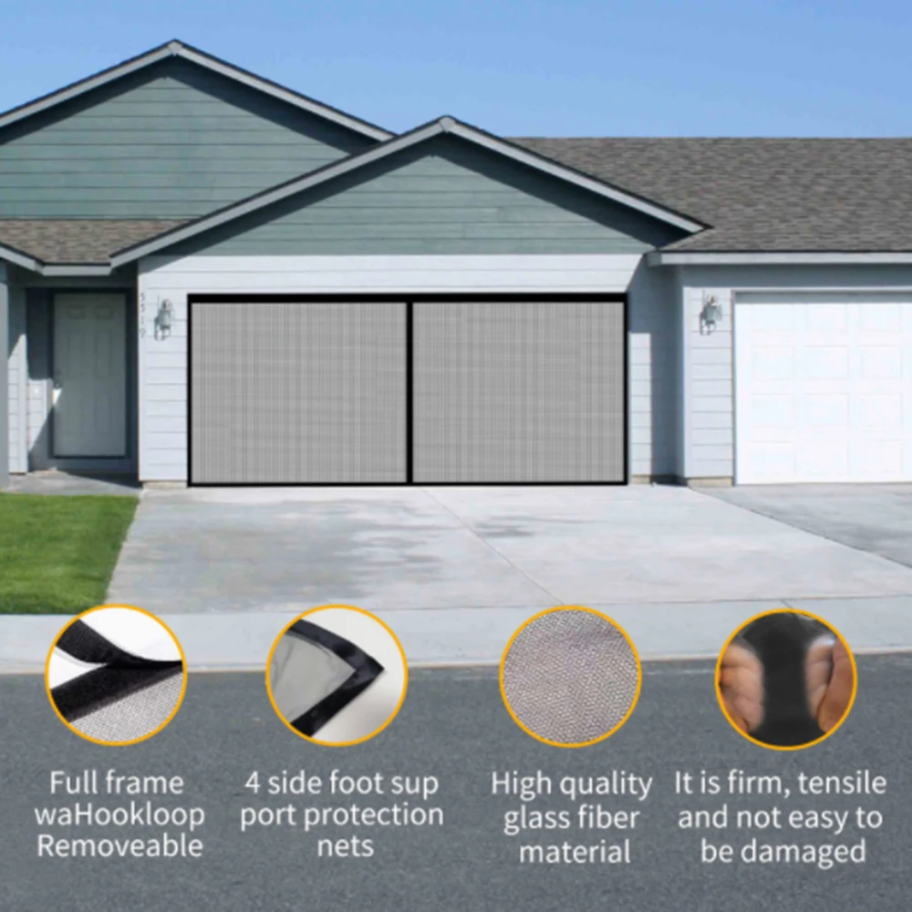 Garage Mesh Screen Door Seamless Insect Net Garage Door Screen Easy To Install And Use Summer Anti-Mosquito
Garage Mesh Screen Door Seamless Insect Net Garage Door Screen Easy To Install And Use Summer Anti-Mosquito