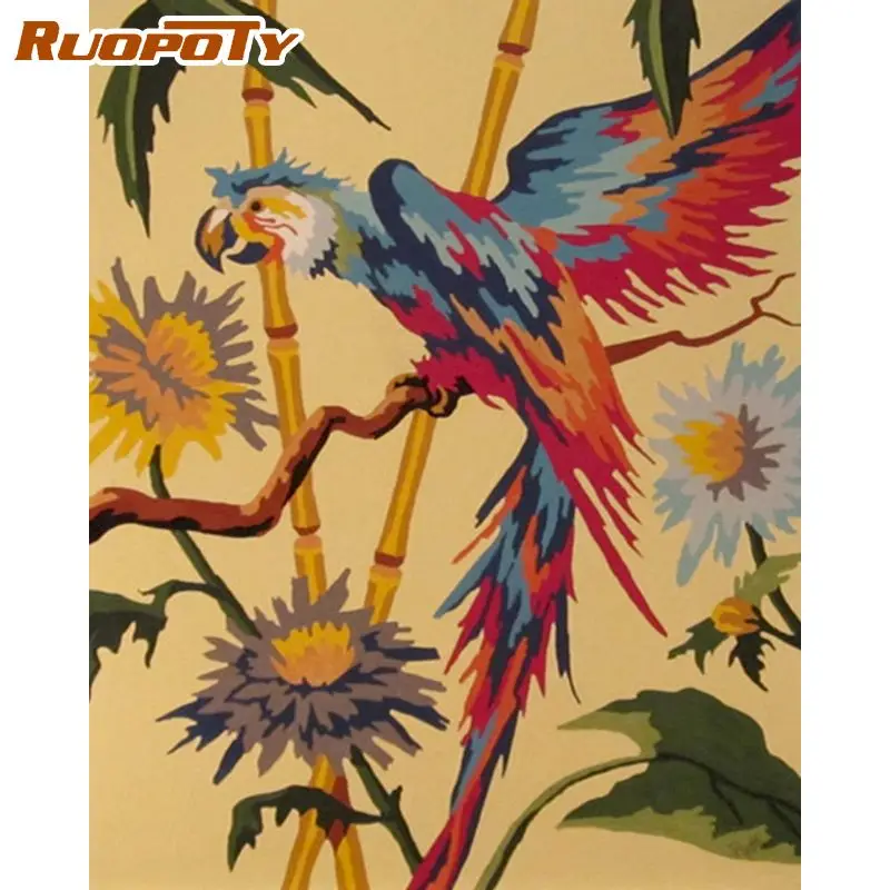 RUOPOTY DIY Paint By Numbers Parrot and Flowers Kits On Canvas Handpainted Canvas Drawing Acrylic Paints DIY Gift Home Decor
RUOPOTY DIY Paint By Numbers Parrot and Flowers Kits On Canvas Handpainted Canvas Drawing Acrylic Paints DIY Gift Home Decor