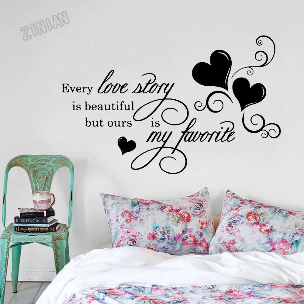 Romantic Quote Wall Decal Every Love Story Is Wall Sticker Bedroom Decor Vinyl Removable Wall Paper For Couple Room Art Y183
Romantic Quote Wall Decal Every Love Story Is Wall Sticker Bedroom Decor Vinyl Removable Wall Paper For Couple Room Art Y183