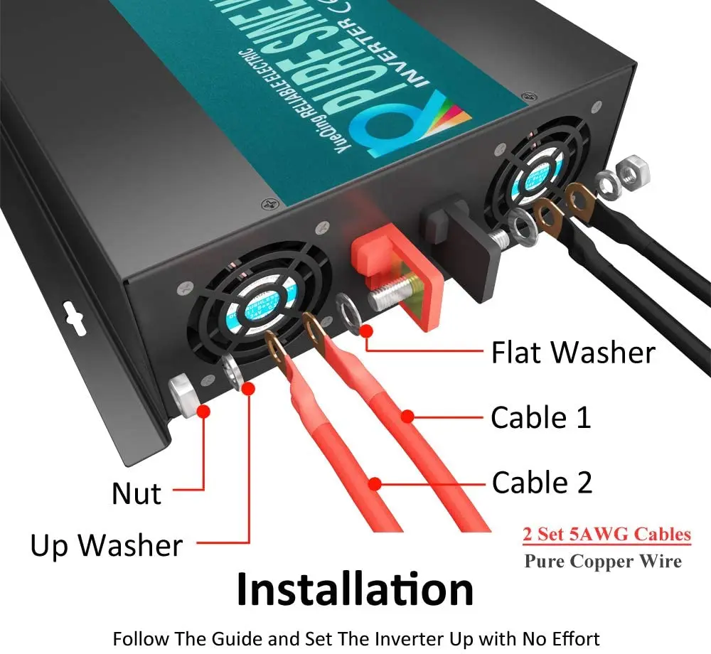 Off Grid Pure Sine Wave Power Inverter 3000W 12V to 220V Backup Power Solar Inverter Generator 24V/48V DC to 120V/230V/240V AC
Off Grid Pure Sine Wave Power Inverter 3000W 12V to 220V Backup Power Solar Inverter Generator 24V/48V DC to 120V/230V/240V AC