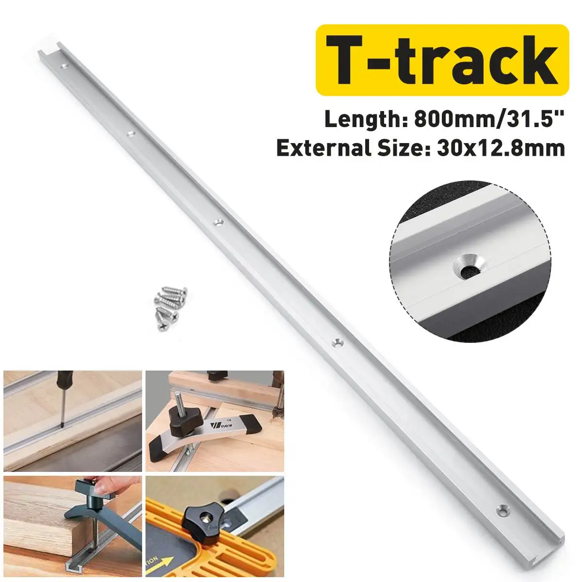 800mm T-track T-slot Miter Track Jig T Screw Fixture Slot 30x12.8mm For Table Saw Router Table Woodworking Tool
800mm T-track T-slot Miter Track Jig T Screw Fixture Slot 30x12.8mm For Table Saw Router Table Woodworking Tool