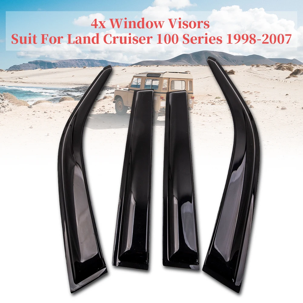 New 4Pcs Window Visors Shade Weathershields for Toyota Landcruiser 100 1998-2007
New 4Pcs Window Visors Shade Weathershields for Toyota Landcruiser 100 1998-2007