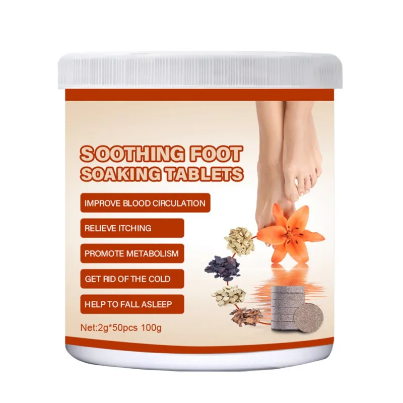 100g Foot Effervescent Tablets Eliminate Fatigue Soothes Sore Tired Feet Improve Sleeping Soak for Foot Treatment
100g Foot Effervescent Tablets Eliminate Fatigue Soothes Sore Tired Feet Improve Sleeping Soak for Foot Treatment