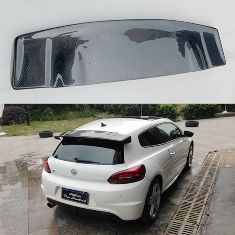 VOTEX стиль Scirocco углеродного волокна задняя Крока крыши крыло спойлер для Volkswagen VW