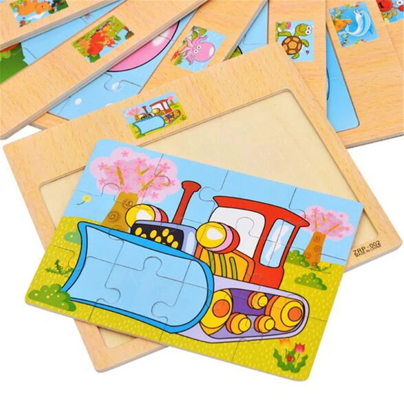 12Pcs Cartoon Jigsaw Puzzle Wooden Children Toys Animal/Vehicle Intelligence Kids Early Educational Toys for Children
12Pcs Cartoon Jigsaw Puzzle Wooden Children Toys Animal/Vehicle Intelligence Kids Early Educational Toys for Children