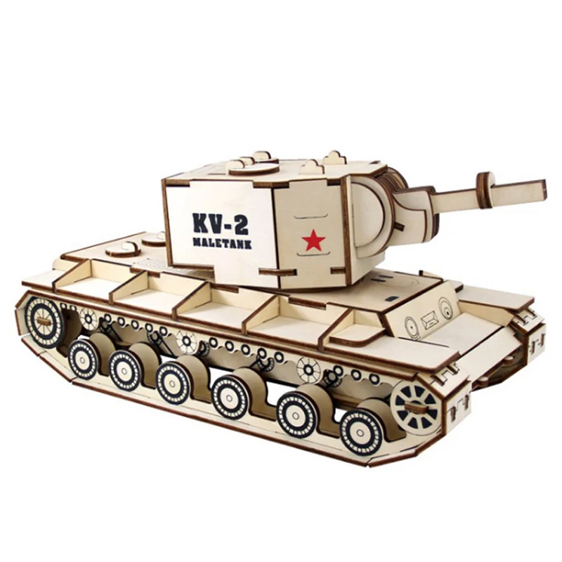 KV-2 Male Tank 3D Wooden Puzzle Military Jigsaw DIY Handmade Kids Education Toys Children Birthday Gift with 88pcs Parts
KV-2 Male Tank 3D Wooden Puzzle Military Jigsaw DIY Handmade Kids Education Toys Children Birthday Gift with 88pcs Parts