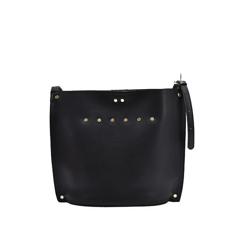 Fashion women's bag 2021 new fashion PU bucket bag portable shoulder soft diagonal bag