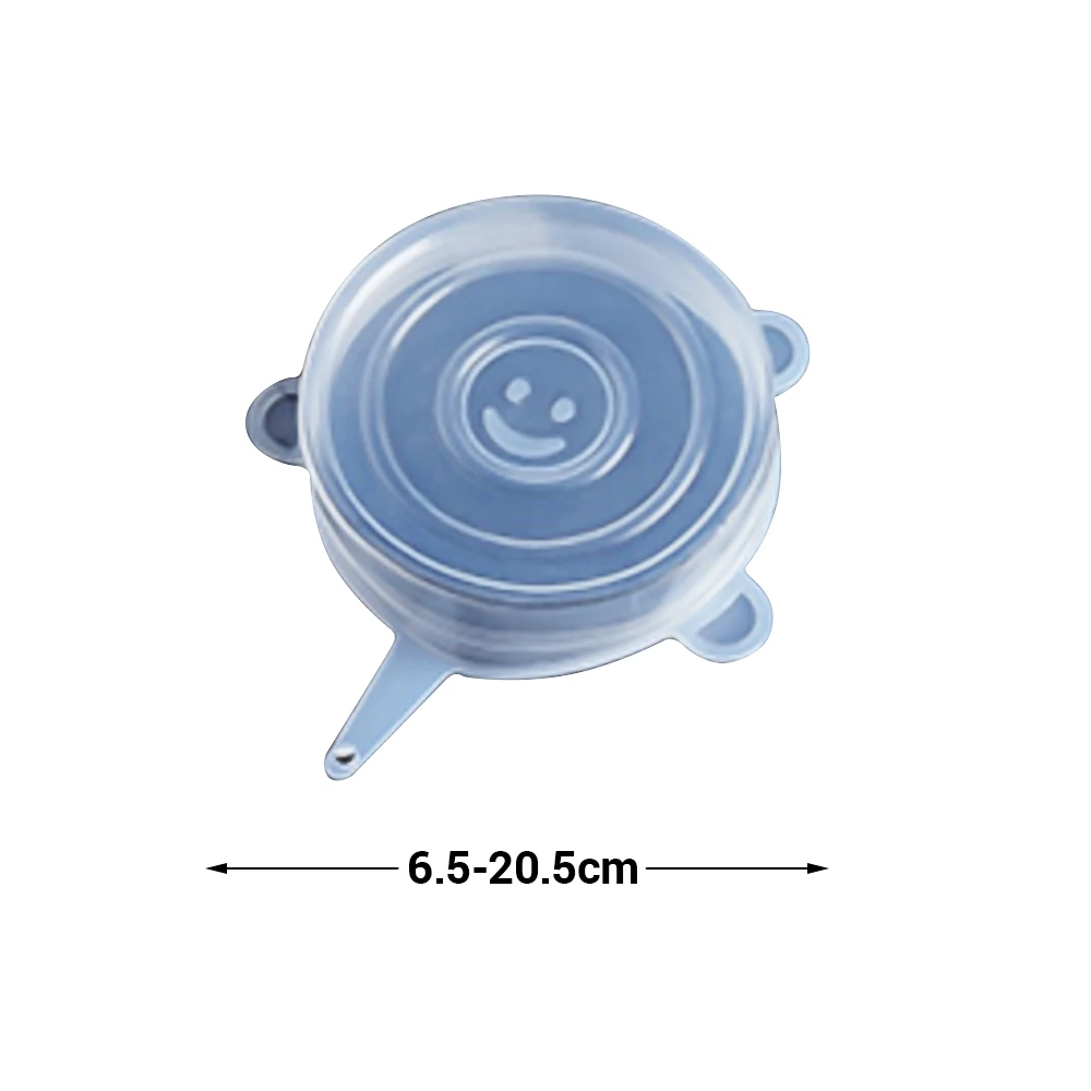 6pc Reusable Silicone Food Fresh-keeping Cover Transparent Round Smiling Face Sealed Stretch Lids Bowl Microwave Protective Cap
6pc Reusable Silicone Food Fresh-keeping Cover Transparent Round Smiling Face Sealed Stretch Lids Bowl Microwave Protective Cap