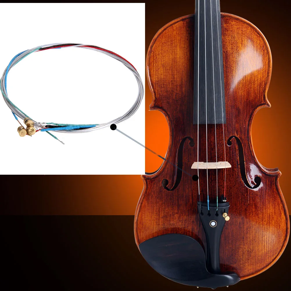 

4 шт., полный комплект, строка для скрипки, искусственная драпировка, для скрипки 3/4 и 4/4, запчасти для музыкальных инструментов, аксессуары, н...