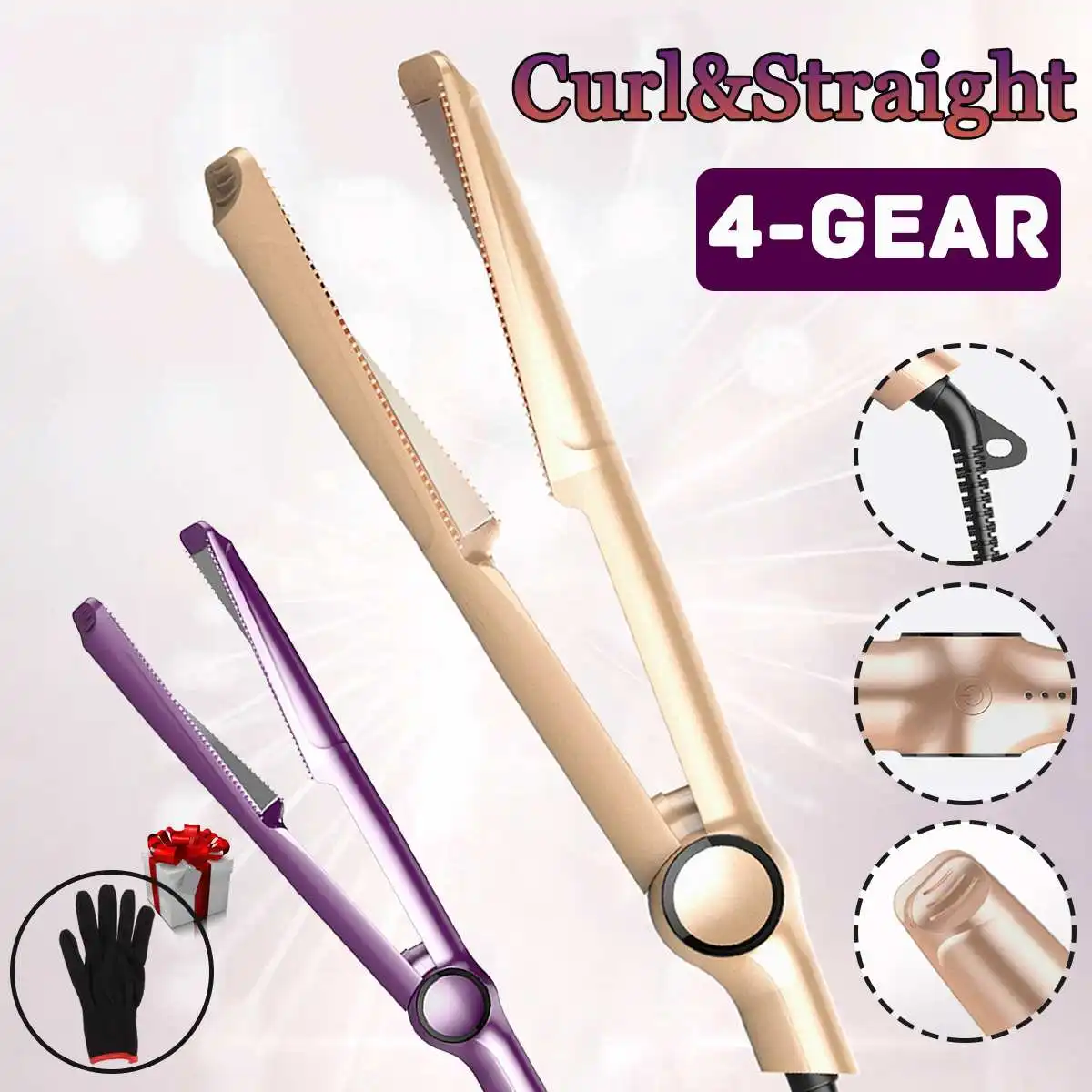 Выпрямитель для волос, щипцы для завивки волос, щипцы для завивки волос, утюжок для выпрямления, четырехступенчатый утюжок для завивки воло... 
Выпрямитель для волос, щипцы для завивки волос, щипцы для завивки волос, утюжок для выпрямления, четырехступенчатый утюжок для завивки воло...