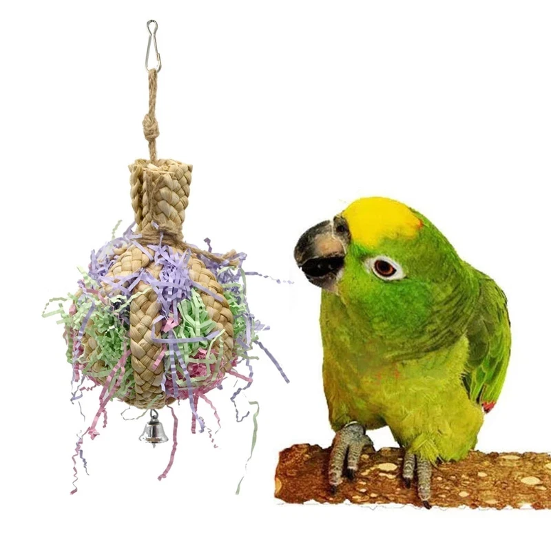 Bird Parrot Shredding Toys Cockatiel Chewing Foraging Hanging Cage Shredder Bell Toy NEW
Bird Parrot Shredding Toys Cockatiel Chewing Foraging Hanging Cage Shredder Bell Toy NEW
