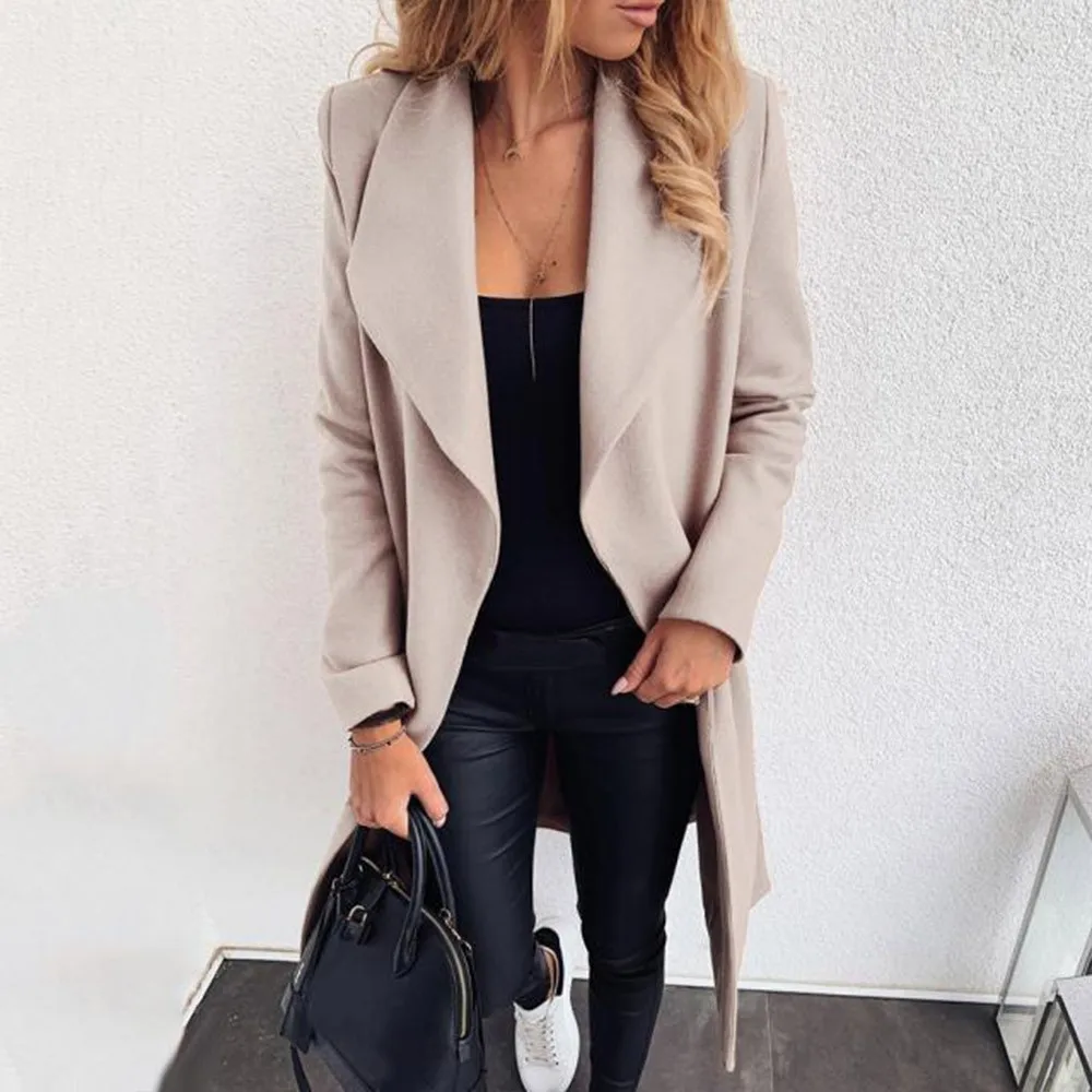 Women Long Sleeve Belted Jacket Open Front Soft Coat Boyfriend Cardigan Casual Jacket Loose Party Style
Women Long Sleeve Belted Jacket Open Front Soft Coat Boyfriend Cardigan Casual Jacket Loose Party Style