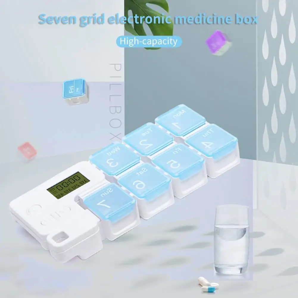 Pill Dispenser Organizer Large Button Electronic Pill Dispenser Portable Weekly Pill Organizer with Reminder Alarm
Pill Dispenser Organizer Large Button Electronic Pill Dispenser Portable Weekly Pill Organizer with Reminder Alarm