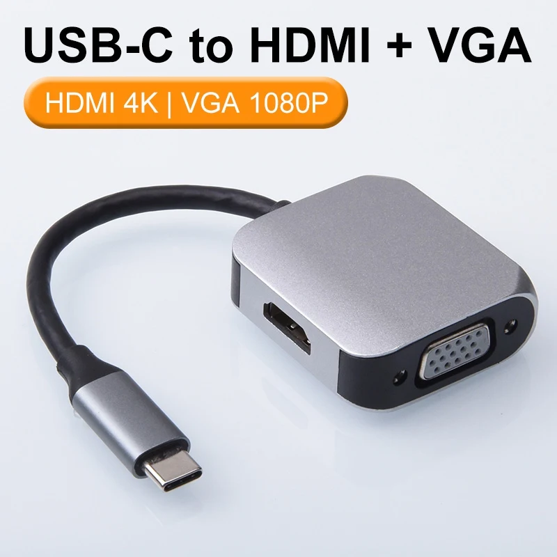 USB C HDMI-compatible VGA Adapter for Xiaomi Notebook Macbook Pro Type C to HDMI Cable 4K Converter USB Type C VGA Splitter Hub
USB C HDMI-compatible VGA Adapter for Xiaomi Notebook Macbook Pro Type C to HDMI Cable 4K Converter USB Type C VGA Splitter Hub