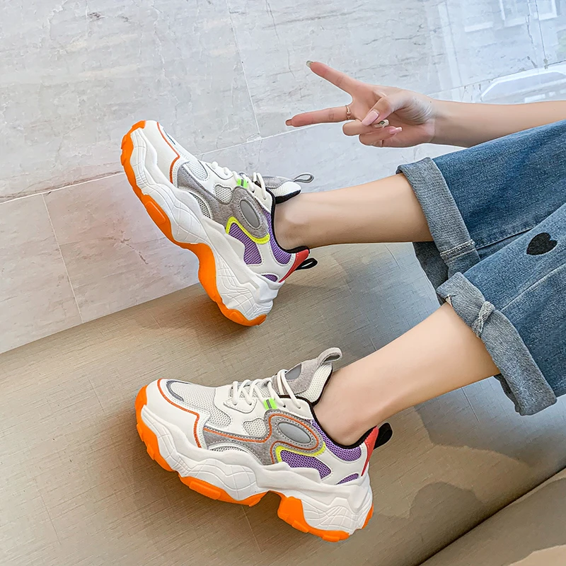 Designer Sneakers Women Platform Shoes Fashion Fluorescent Chunky Sneakers Women Breathable Sport Ladies Trainers Basket Femme
Designer Sneakers Women Platform Shoes Fashion Fluorescent Chunky Sneakers Women Breathable Sport Ladies Trainers Basket Femme