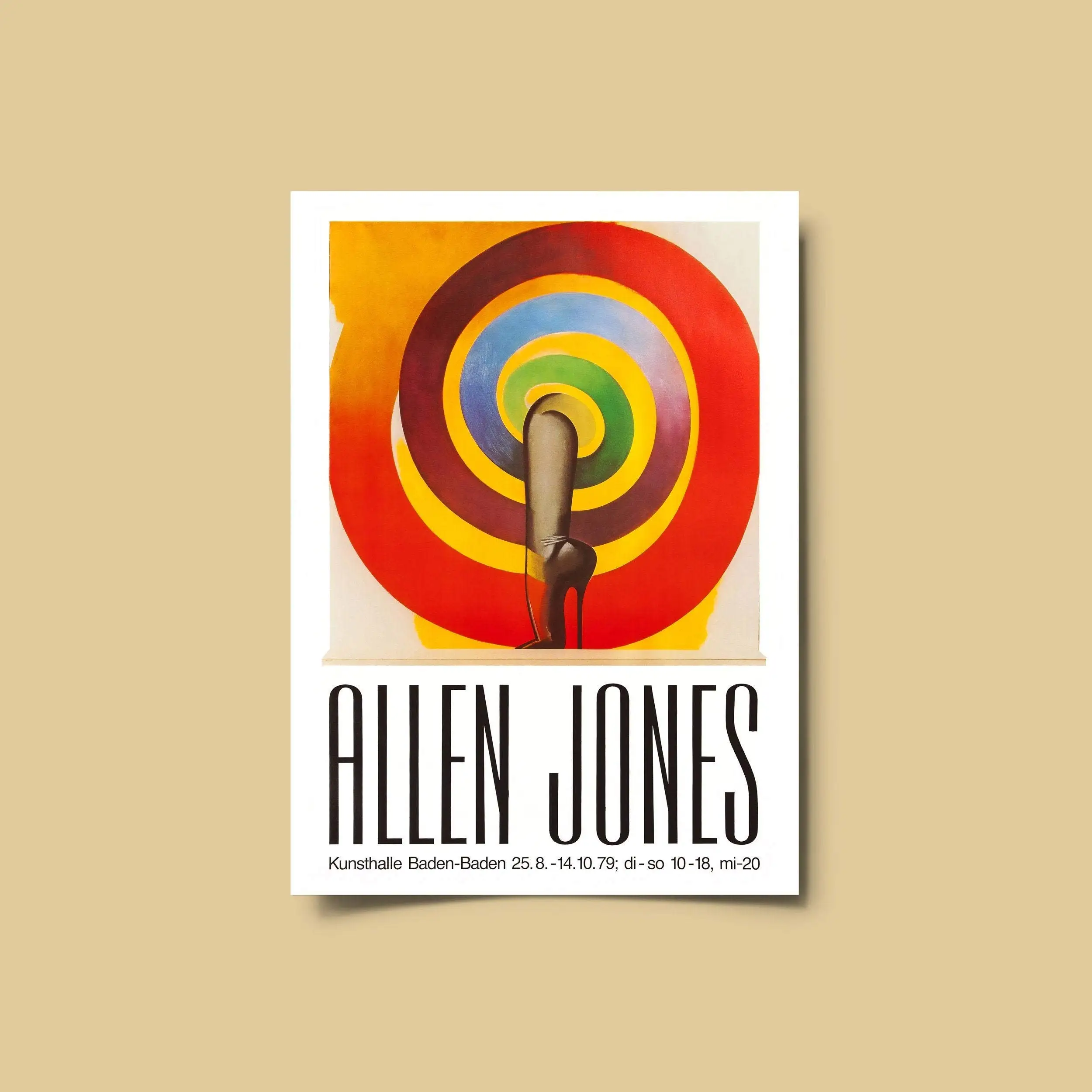 

Allen Jones Exhibition Poster Print Pop Art British Artwork Museum Poster Reprint Retro Metal Tin Sign Plaque Decorative Signs W