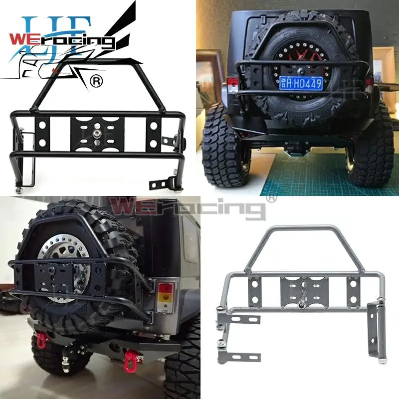 Metal Rear Bumper Spare Tire Frame Mount for 1/10 Traxxas TRX4 Defender Axial SCX10 90046 90047 Wrangler RC Car Accessories L02
Metal Rear Bumper Spare Tire Frame Mount for 1/10 Traxxas TRX4 Defender Axial SCX10 90046 90047 Wrangler RC Car Accessories L02