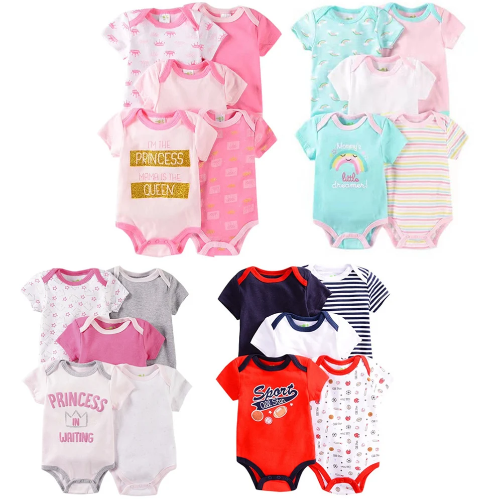 5 Pieces/Lot Baby Boy Clothes Baby Girls Bodysuit Newborn Short Sleeve Rompers Summer Infant Fashion Ropa Bebe
5 Pieces/Lot Baby Boy Clothes Baby Girls Bodysuit Newborn Short Sleeve Rompers Summer Infant Fashion Ropa Bebe