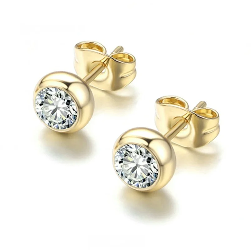 Classic Cubic Zirconia Rose Gold Color Stud Earrings for Women Simple Women's Earing Accessories Fashion Jewelry
Classic Cubic Zirconia Rose Gold Color Stud Earrings for Women Simple Women's Earing Accessories Fashion Jewelry