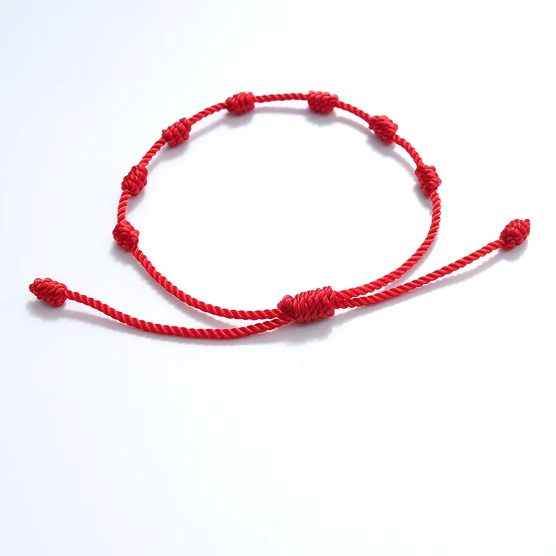 Lucky 7 Knots Red Rope Couple Bracelet for Women Men Handmade Charm Adjustable Rope Bracelet For Prosperity And Good Luck
Lucky 7 Knots Red Rope Couple Bracelet for Women Men Handmade Charm Adjustable Rope Bracelet For Prosperity And Good Luck