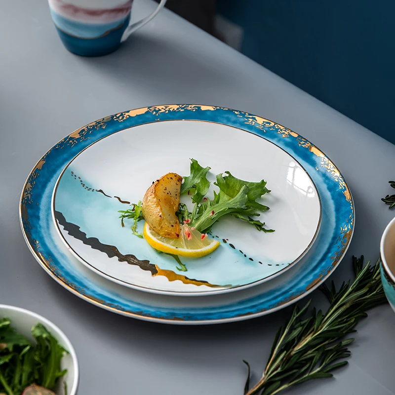 Ceramic Plate Household Tableware Western Food Plate Steak Plate Restaurant Decoration Breakfast Plate Vegetable Plate Ornaments
Ceramic Plate Household Tableware Western Food Plate Steak Plate Restaurant Decoration Breakfast Plate Vegetable Plate Ornaments