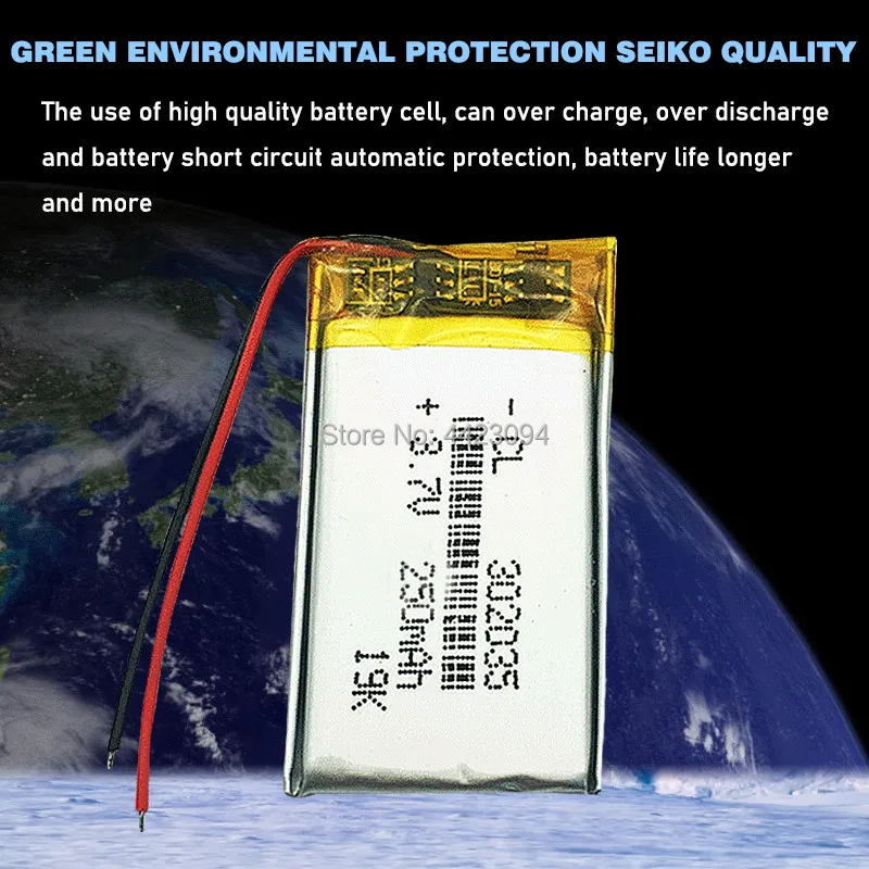 3.7V 250mAh 302035 032035 PLIB polymer lithium ion Li-ion battery for blue tooth,GPS,mp3,mp4,toy,speaker
3.7V 250mAh 302035 032035 PLIB polymer lithium ion Li-ion battery for blue tooth,GPS,mp3,mp4,toy,speaker
