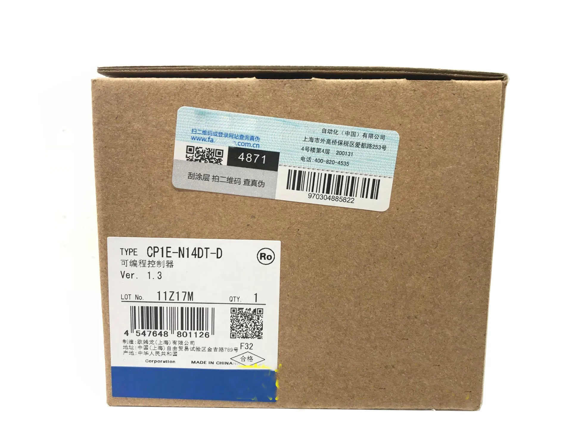 New Original In BOX CP1E-N14DT-D {Warehouse stock} 1 Year Warranty Shipment within 24 hours
New Original In BOX CP1E-N14DT-D {Warehouse stock} 1 Year Warranty Shipment within 24 hours