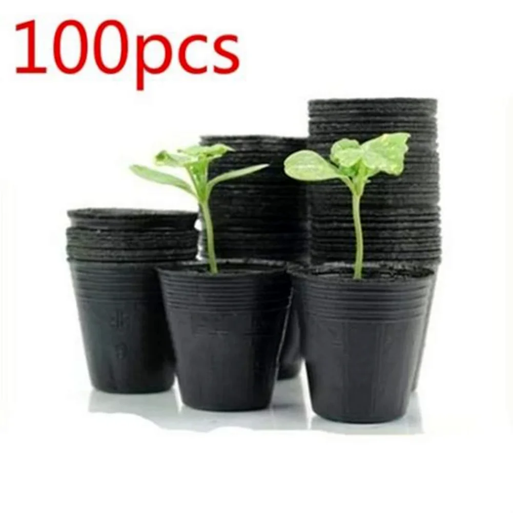 100Pcs Garden Black Soft Plastic Plant Grow Pot Nutrition Bowl Seedling Cup Balcony Garden Planter Seedling Flower Pot Garden
100Pcs Garden Black Soft Plastic Plant Grow Pot Nutrition Bowl Seedling Cup Balcony Garden Planter Seedling Flower Pot Garden