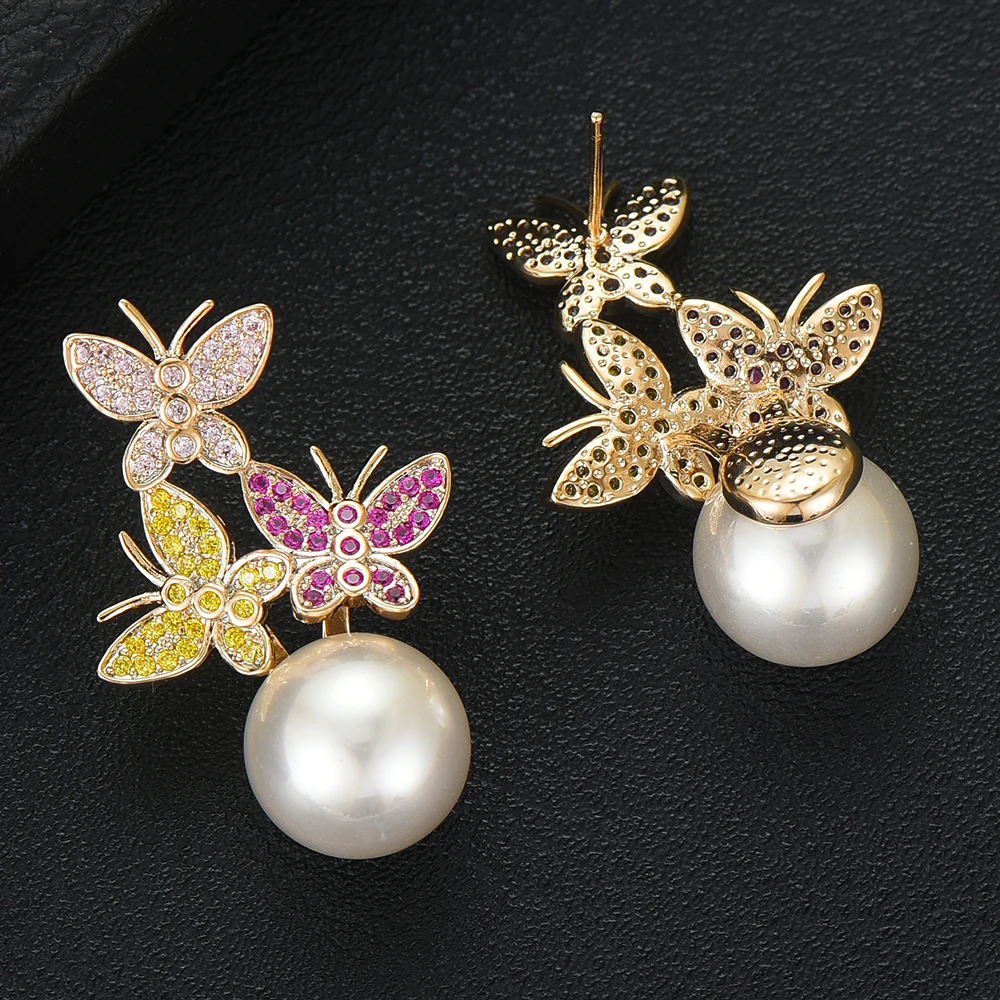 LARRAURI Trendy Luxury Butterfly Imitation Pearl Earrings Charms AAA Cubic Zircon Women Earrings Drop Earring For Women
LARRAURI Trendy Luxury Butterfly Imitation Pearl Earrings Charms AAA Cubic Zircon Women Earrings Drop Earring For Women