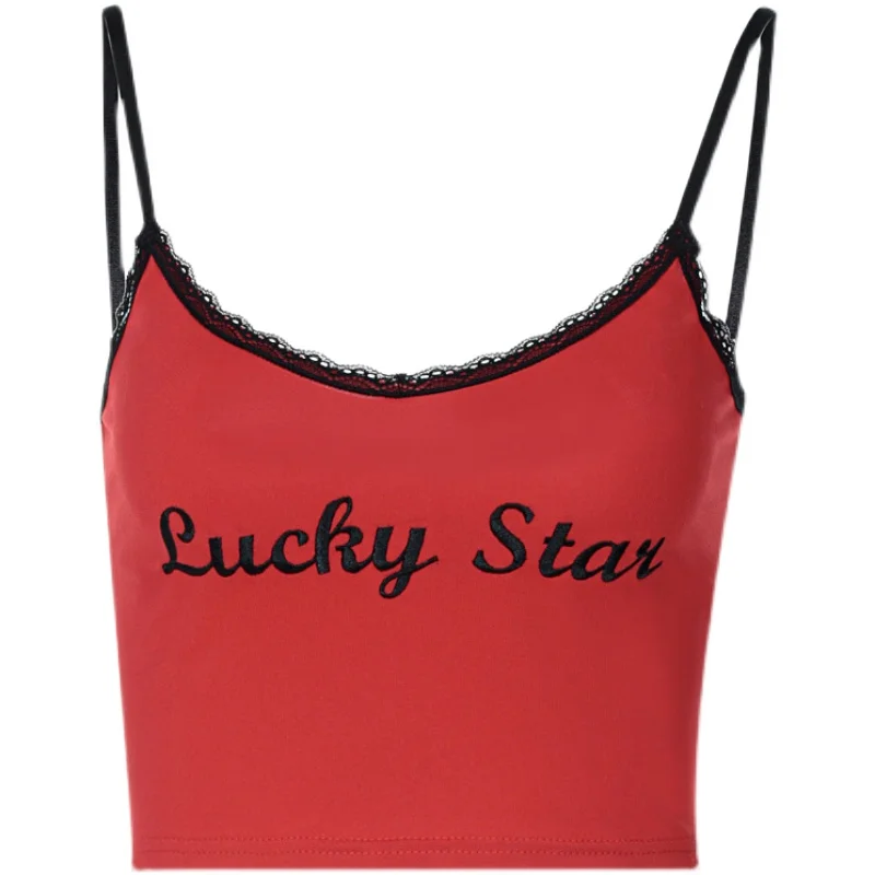 LUCKY STAR Print Pattern Women Sexy Tank Fashion Slim Gothic Style Solid Color Female Tank Tops Nightclub Letter Trend Mujer Top
LUCKY STAR Print Pattern Women Sexy Tank Fashion Slim Gothic Style Solid Color Female Tank Tops Nightclub Letter Trend Mujer Top