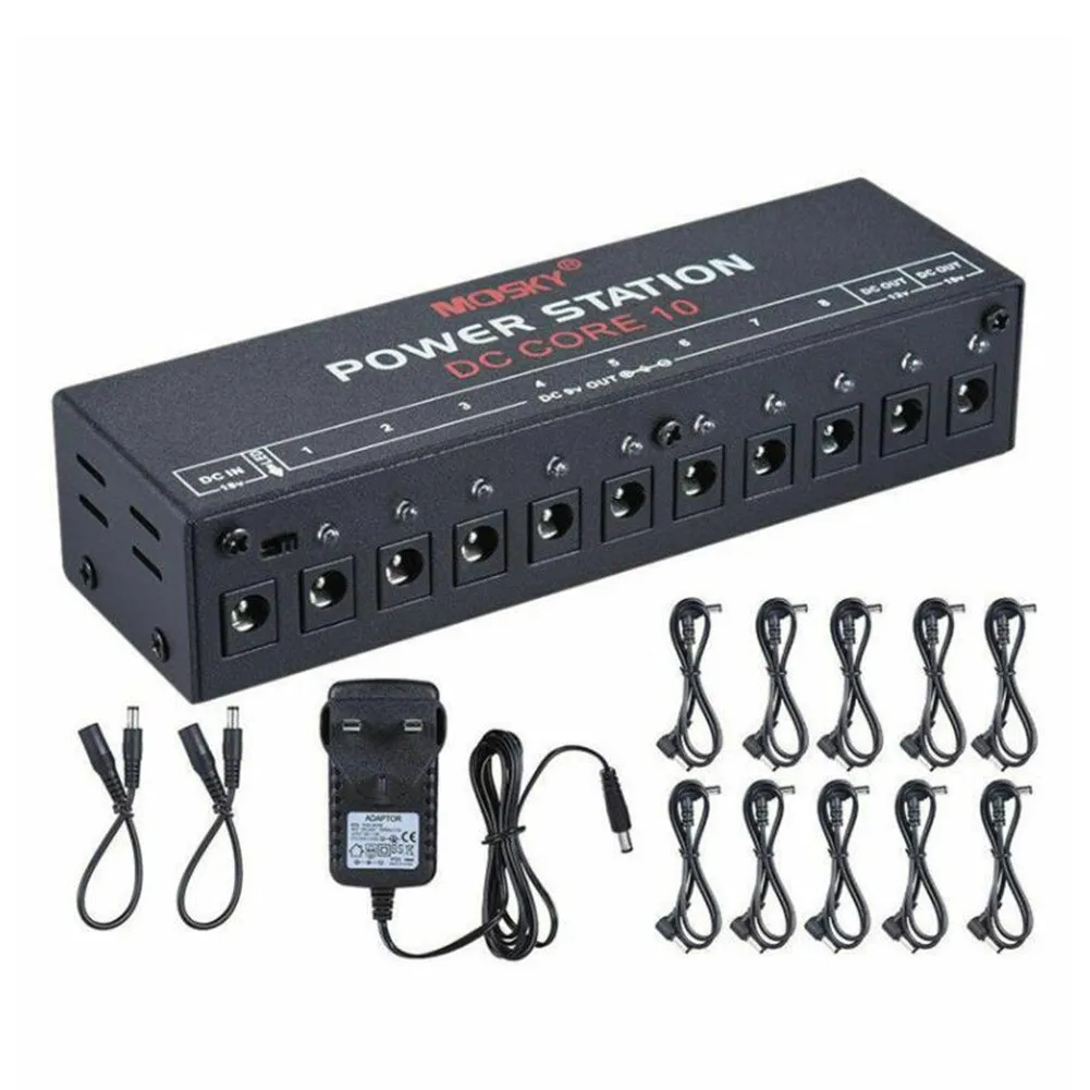 DC CORE 10-channel Isolated Outputs Guitar Effects Instrument Pedal Power Supply 9V 12V 18V LED US/UK/AU/EU Plug Reversal Cables
DC CORE 10-channel Isolated Outputs Guitar Effects Instrument Pedal Power Supply 9V 12V 18V LED US/UK/AU/EU Plug Reversal Cables