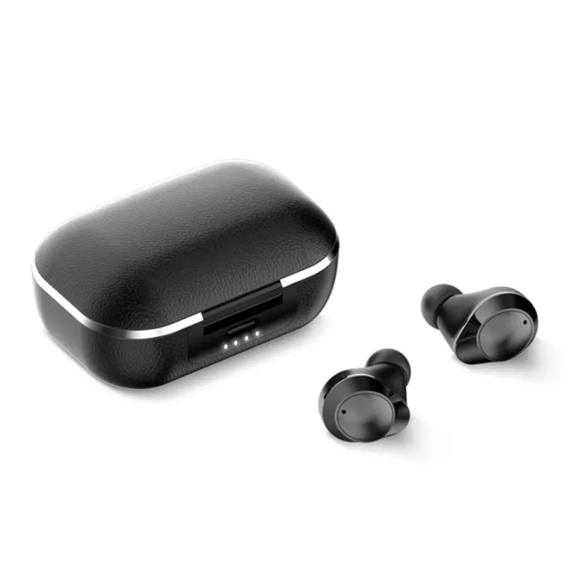 N70 TWS металлическая кожаная bluetooth гарнитура 5 0 с двумя ушами Беспроводная зарядка