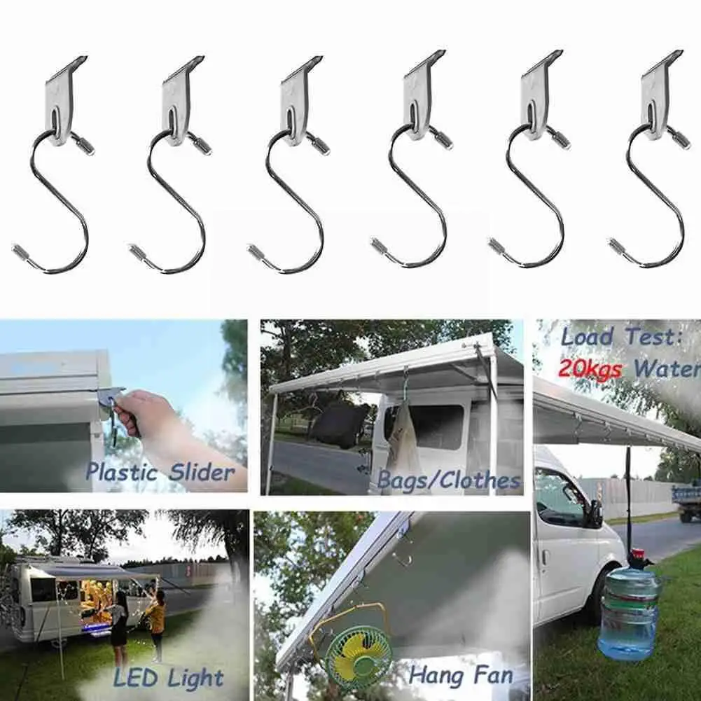6Pcs/set Outdoor S Shaped Awning Hook Compact Lightweight For Outdoor Sliding Grey Hiking Easy Travel Camping P5G9
6Pcs/set Outdoor S Shaped Awning Hook Compact Lightweight For Outdoor Sliding Grey Hiking Easy Travel Camping P5G9