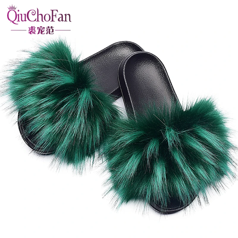 Summer Women Fur Slippers Woman Fluffy Faux Raccoon Fox Fur Slides Female Furry Outside Flat Flip Flop Ladies Rainbow Slip On Sa
Summer Women Fur Slippers Woman Fluffy Faux Raccoon Fox Fur Slides Female Furry Outside Flat Flip Flop Ladies Rainbow Slip On Sa