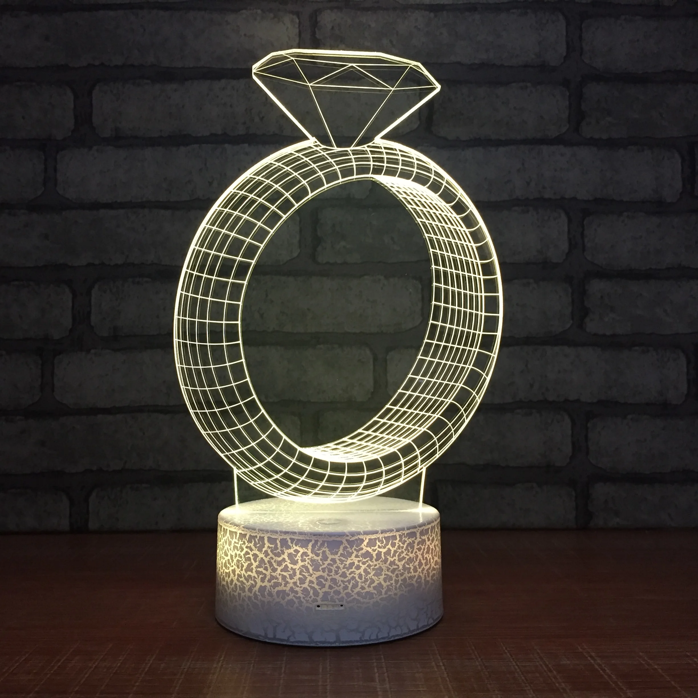 7 Color Changing Diamond Ring Shape 3d Night Light led usb Table Desk Lamp Home Bedroom Wedding Party Decoration Lovers Gift
7 Color Changing Diamond Ring Shape 3d Night Light led usb Table Desk Lamp Home Bedroom Wedding Party Decoration Lovers Gift