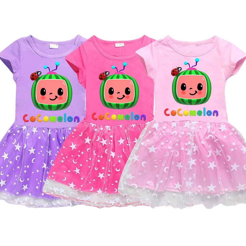 Summer Baby Girls Cocomelon Cotton T-shirt Dress Fashion Princess Dresses Short Sleeve Children Cartoon Clothes Kids Clothing
Summer Baby Girls Cocomelon Cotton T-shirt Dress Fashion Princess Dresses Short Sleeve Children Cartoon Clothes Kids Clothing