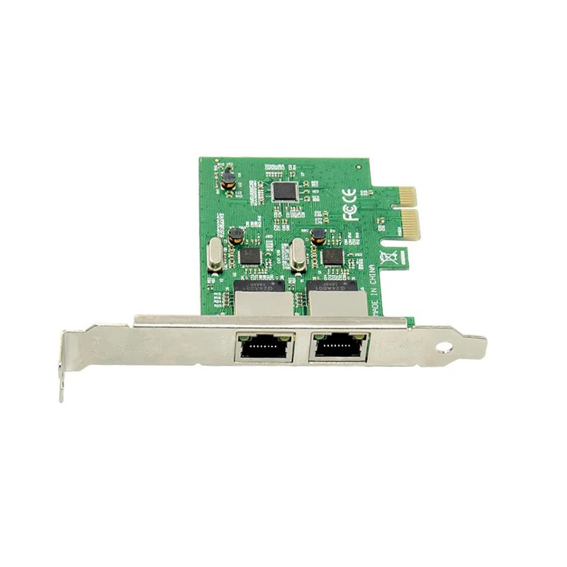 Pcie Rj45 двойной порт PCI-E X1 Gigabit Ethernet Сетевая карта 10/100 Мбит/с LAN адаптер контроллер