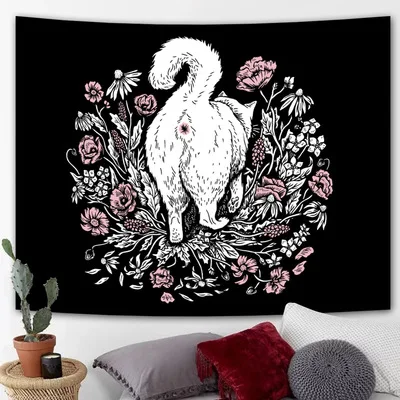 Cat Witchcraft Tapestry Wall Hanging Tapestries Mysterious Divination Baphomet Occult Home Wall Black Cool Decor Cat Coven
Cat Witchcraft Tapestry Wall Hanging Tapestries Mysterious Divination Baphomet Occult Home Wall Black Cool Decor Cat Coven