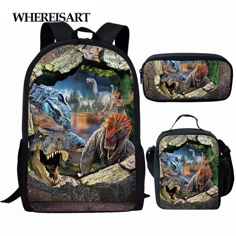 WHEREISART 3Pcs/Set Jurassic World Animal Printing Children School Bags Dinosaur Boys Backpack for Kid Schoolbags Mochila
WHEREISART 3Pcs/Set Jurassic World Animal Printing Children School Bags Dinosaur Boys Backpack for Kid Schoolbags Mochila