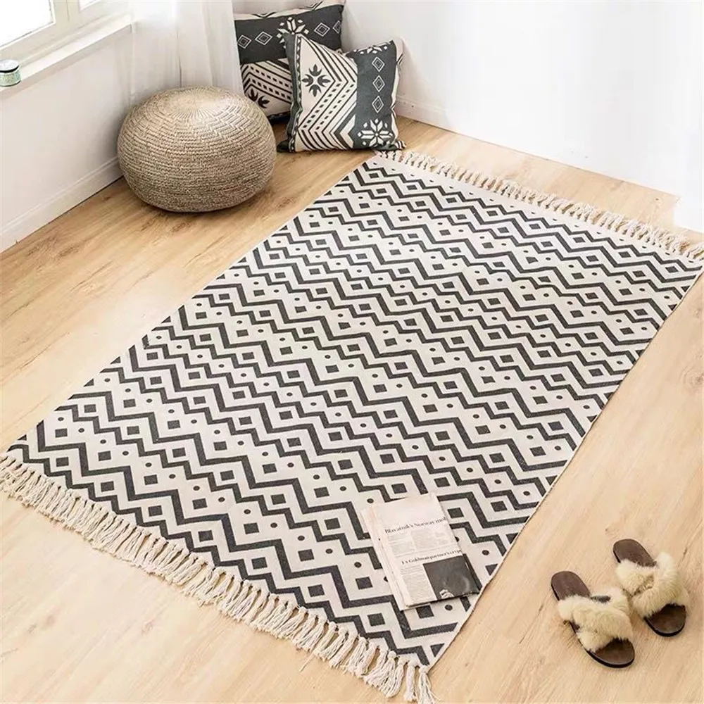 Nordic Linen Carpet Bohemian Floor Carpet for Living Room Bedroom Yoga Mat Tassels Area Rugs Cotton Home Decor
Nordic Linen Carpet Bohemian Floor Carpet for Living Room Bedroom Yoga Mat Tassels Area Rugs Cotton Home Decor