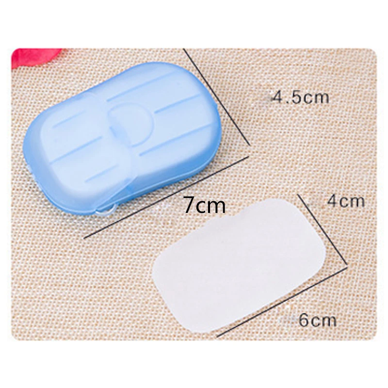 20Pcs/box Portable Travel Soap Disposable Mini Paper Soap Cleaning Washing Bath Hand Anti-bacterial Slice Sheets Soap Hand Care
20Pcs/box Portable Travel Soap Disposable Mini Paper Soap Cleaning Washing Bath Hand Anti-bacterial Slice Sheets Soap Hand Care